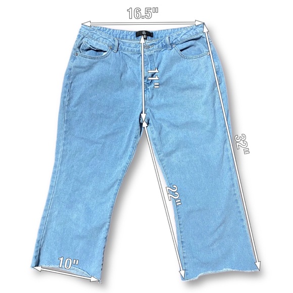 Missguided | Cropped Jeans - Size 12 - Picture 3 of 6